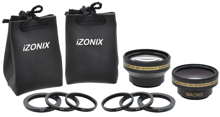Digital Multi Coated Pro Series 0.43X HD Wide Angle AF Lens & 2.2X HD Telephoto AF Lens Kit - 37MM