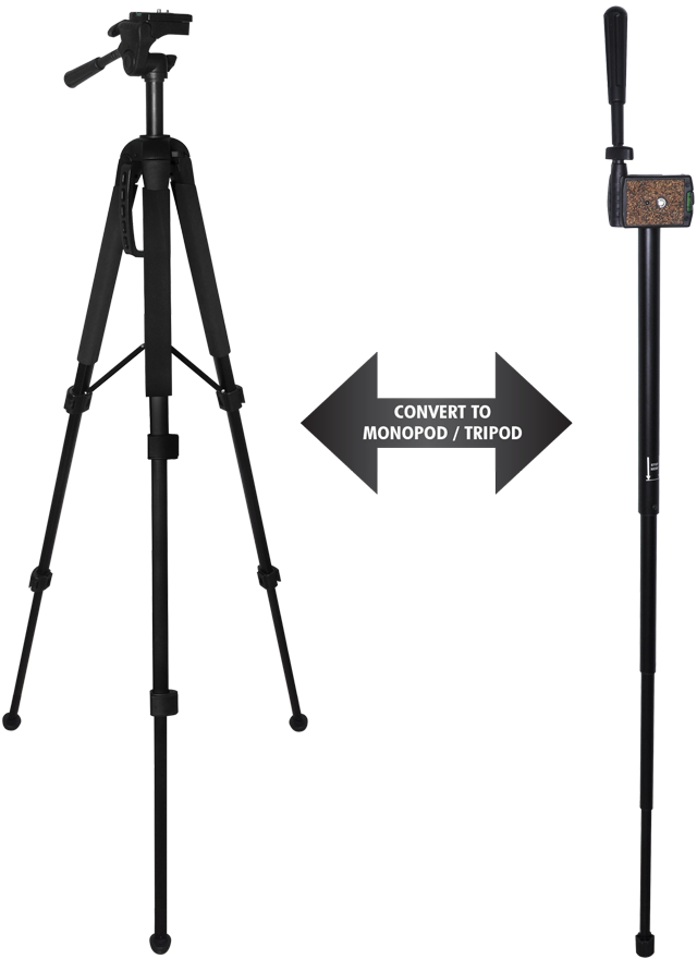 Elite Series 68” Professional Heavy Duty Convertible Tripod/Monopod