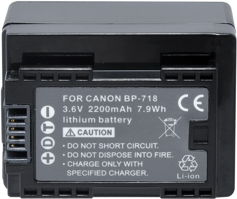 Replacement Battery F/CANON BP-718