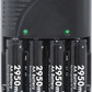 4 AA Ultra High Capacity Batteries With Travel Quick Charger FOR/AA, AAA & 9V Batteries 2950mAh