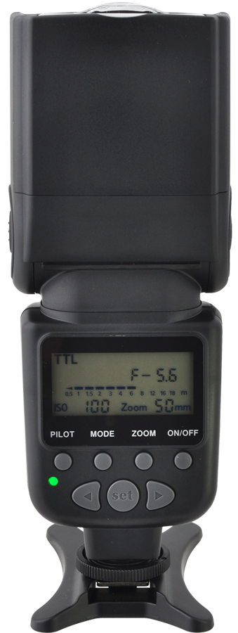 Elite Series Digital Auto Power Zoom Auto-Focus Flash w/LCD Display - Nikon
