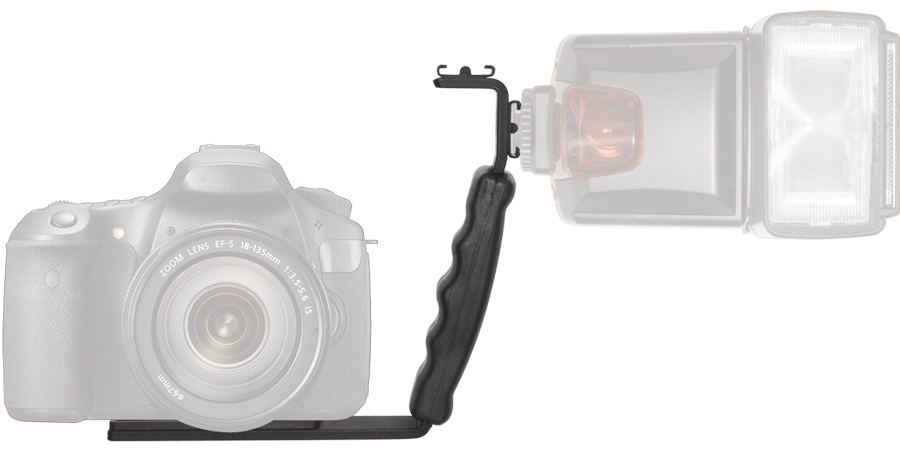 Pro Series Dual Shoe Right Angle Flash Bracket W/ Horizontal & Vertical Position