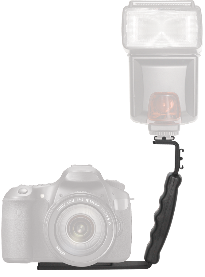 Pro Series Dual Shoe Right Angle Flash Bracket W/ Horizontal & Vertical Position